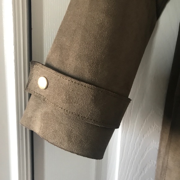 Structured suede coat - Picture 2 of 5